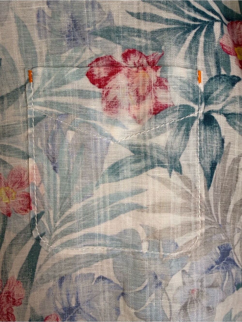 Tommy Bahama Linen Cotton Floral Button-Down Hawaiian Shirt - Picture 6 of 15